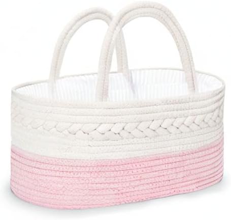 Maliton Diaper Caddy for Baby Girl-Cotton Rope Diaper Caddy, Diaper Organizer - Image 9