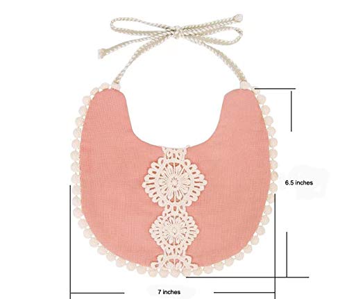 GZMM Baby Bib For Girls, Reversible Waterproof Handmade Natural Cotton Baby - Image 8
