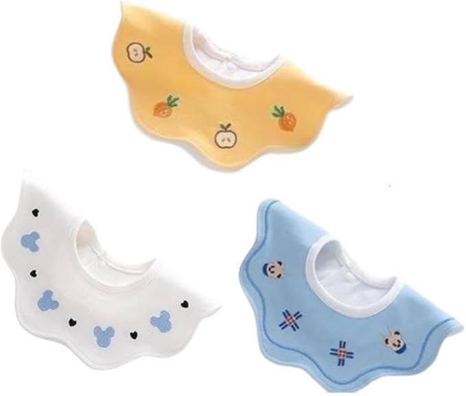 Newborn Pure Cotton Fabric Waterproof Breathable Petal Bib by Wonderful+Picks