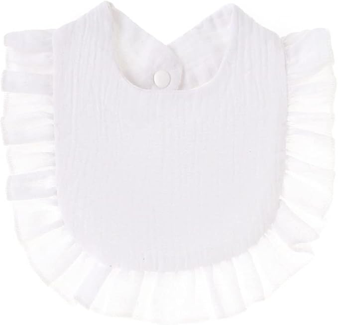 4 PACK Solid Muslin Baby Drool Bibs Set - Image 2
