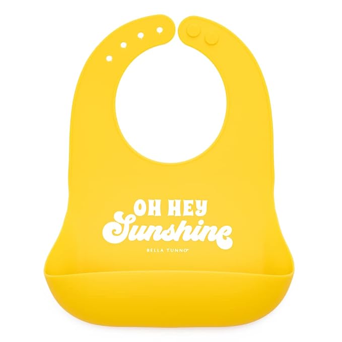Baby Bib for Eating by Bella Tunno, Waterproof Silicone Bib - Image 4