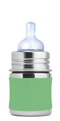Pura Kiki 5oz/150ml Stainless Steel Anti-Colic Infant Bottle w/Silicone Natural by Pura