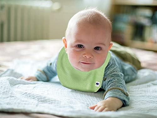 SPINFOX Waterproof Baby Bibs for Girls, Unisex Drool Bib Cotton Solid Knit - Image 4