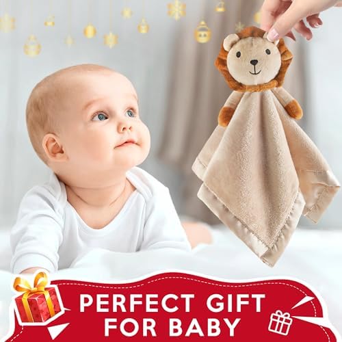 Pro Goleem Lion Security Blanket, Soft Lovey Unisex Lovie Baby Gift - Image 3