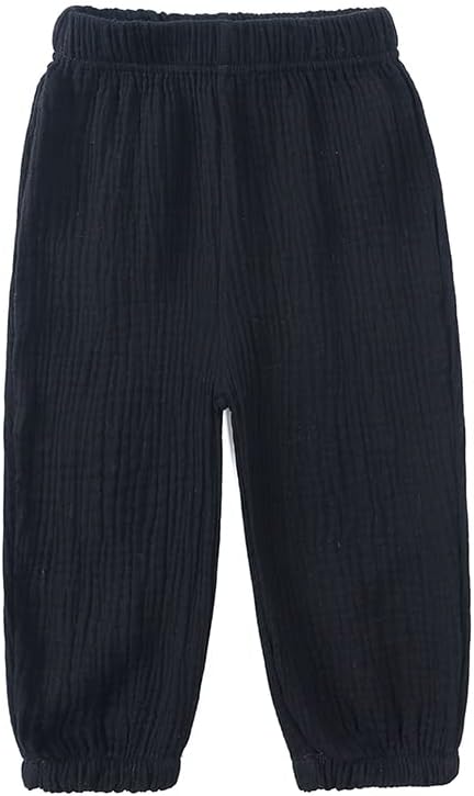 MYGBCPJS Baby Boys Girls Cotton Linen Trousers Kids Casual Ankle Pants Loose - Image 2