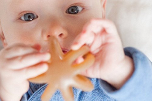 Teether for Babies Without BPA, 100 Percent Natural Rubber Toy for Infants - Image 2