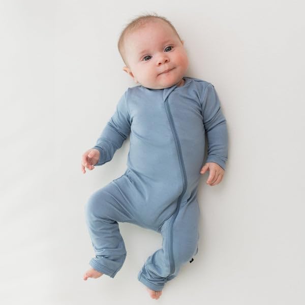 KYTE BABY Unisex Rayon Made From Bamboo Zippered Rompers 0-24 Months - Image 2