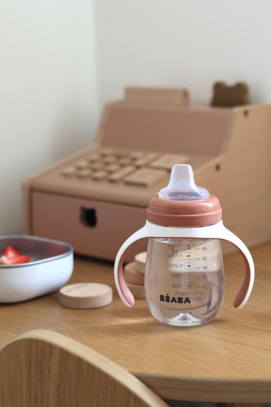 BEABA 2-in-1 Baby Bottle to Transition Sippy Cup, No Spill Sippy Cup, Includes - Image 4