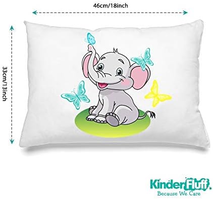 kinder Fluff Child Pillow with Pillowcase- 300T Cotton Shell & Down Alternative - Image 5