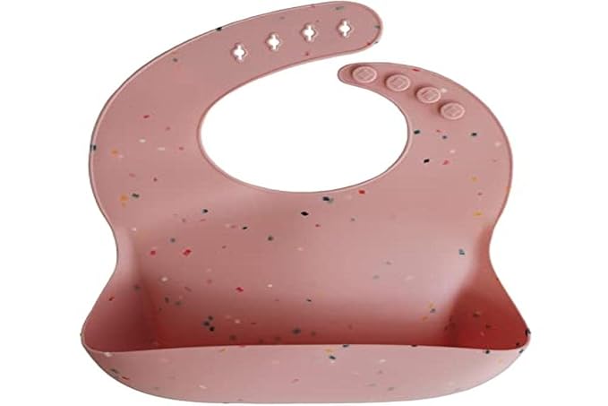 mushie Silicone Baby Bib | Adjustable Fit Waterproof Bibs - Image 4