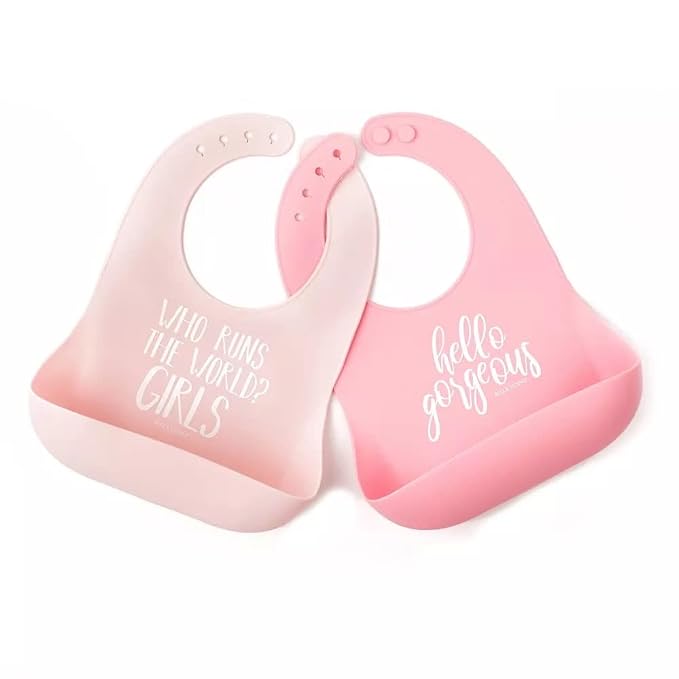 Baby Bib for Eating by Bella Tunno, Adjustable Fit for Babies 4-12 months & by BellaTunno