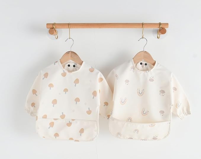 GZMM Waterproof Baby Bibs, Infant Toddler Long Sleeve Feeding Bib - Image 6