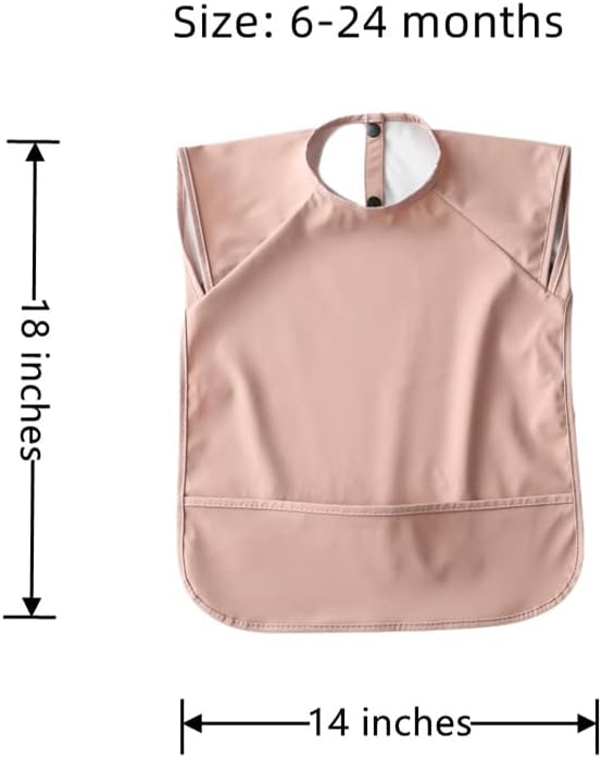 GZMM Waterproof Baby Bibs, Infant Toddler Extra Cover Feeding Bib - Image 3
