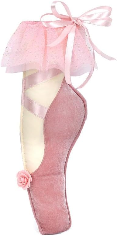 MON AMI Ballet Slipper Accent Décor – 14” | Plush Pink Ballet Shoe Pillow by MonAmi