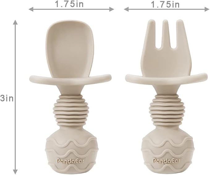 PandaEar Silicone Baby Feeding Set| 2 Pack Silicone Divided Suction Plate and 2 - Image 4