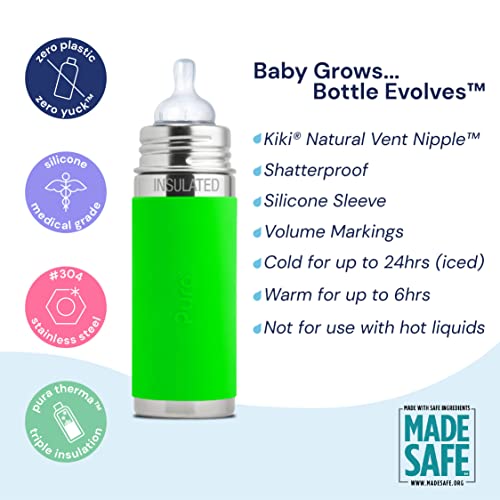 Pura Kiki 7oz Stainless Steel Insulated Infant Bottle – Includes Silicone - Image 3