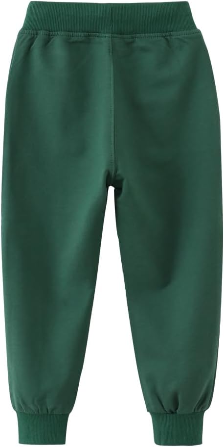 HUAER& Baby Boy's Jogger Pants Dinosaur Car Animal Print Drawstring Elastic - Image 3
