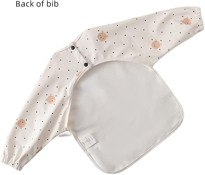 GZMM Waterproof Baby Bibs, Infant Toddler Long Sleeve Feeding Bib - Image 2