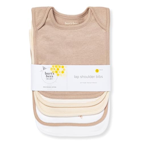 Burt's Bees Baby Organic Baby Bibs – 100% Cotton Newborn Infant Bibs - Image 2