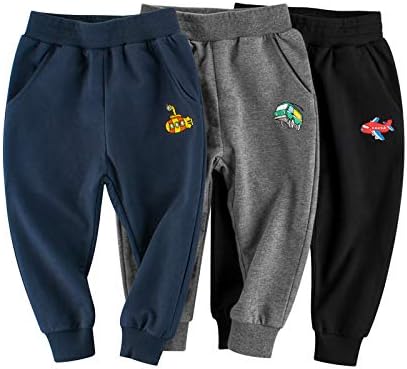 GFQLONG Toddler Boys 3 Pack Cotton Active Jogger Pants, Kids Cartoon Sweatpants - Image 7