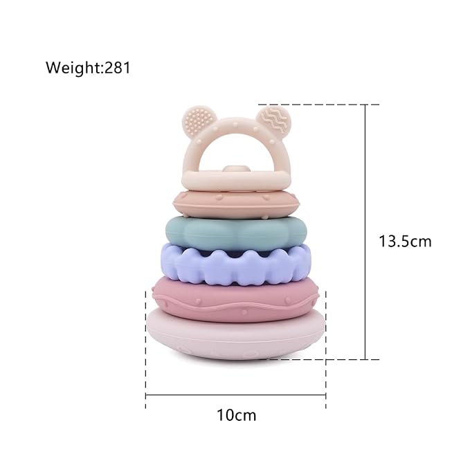 Baby Bear Teething & Stacking Toy Set - Image 2
