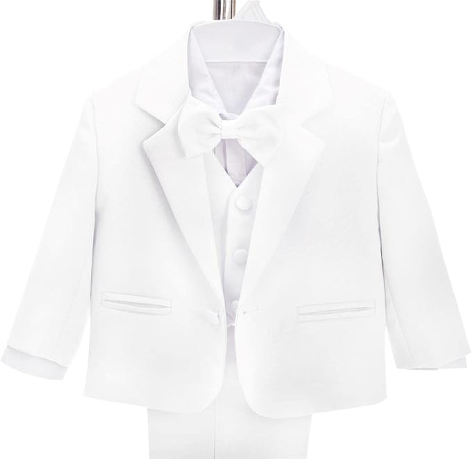 Dressy Daisy Baby Toddler Boy 5 Pcs Set Formal Tuxedo Suits No Tail Wedding - Image 5