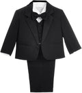 Dressy Daisy Baby Toddler Boy 5 Pcs Set Formal Tuxedo Suits No Tail Wedding by DressyDaisy
