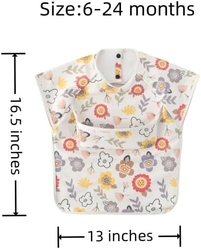 GZMM Waterproof Baby Bibs, Infant Toddler Extra Cover Feeding Bib - Image 8