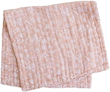 Mebie Baby Burp Cloths, Floral Print 3-Pack, Muslin Burp Cloth Set - Image 9
