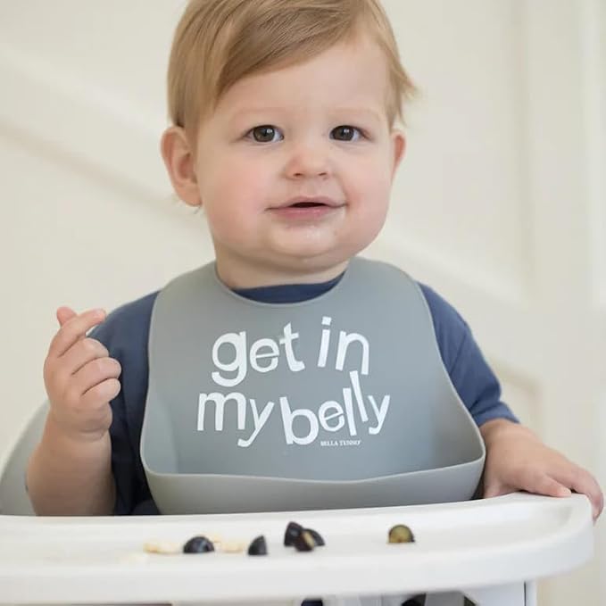 Baby Bib for Eating by Bella Tunno, Waterproof Silicone Bib - Image 2