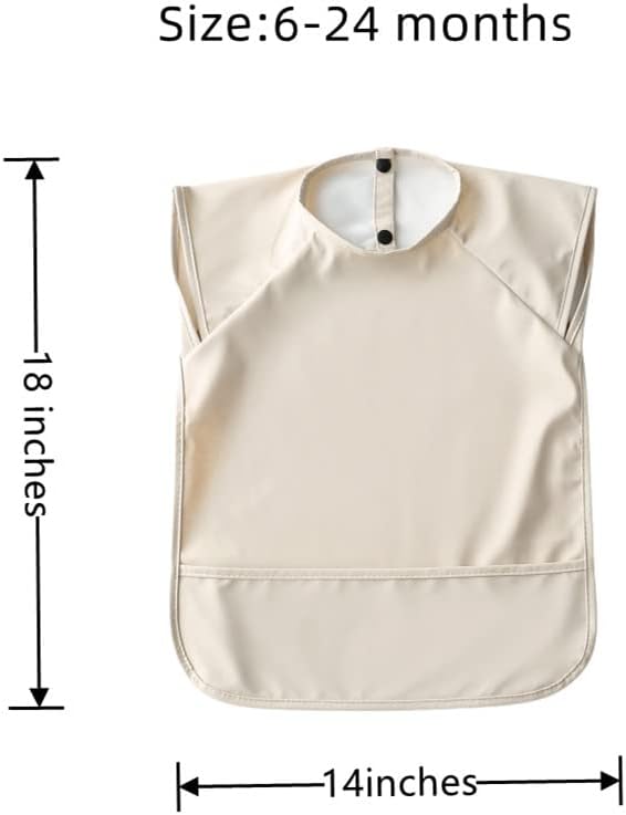 GZMM Waterproof Baby Bibs, Infant Toddler Extra Cover Feeding Bib - Image 3