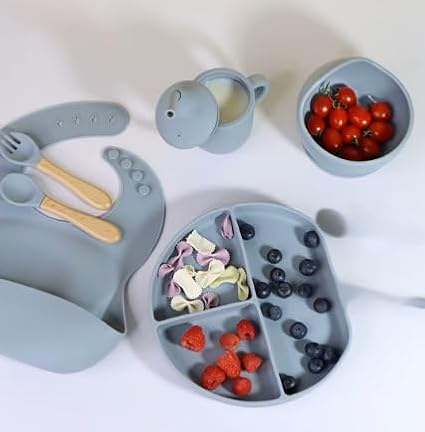 Silicone Baby Feeding Set | BPA-FREE |9 PCS Baby Led Weaning Supplies Self - Image 2