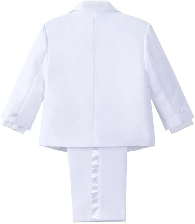 Dressy Daisy Baby Toddler Boy 5 Pcs Set Formal Tuxedo Suits No Tail Wedding - Image 2