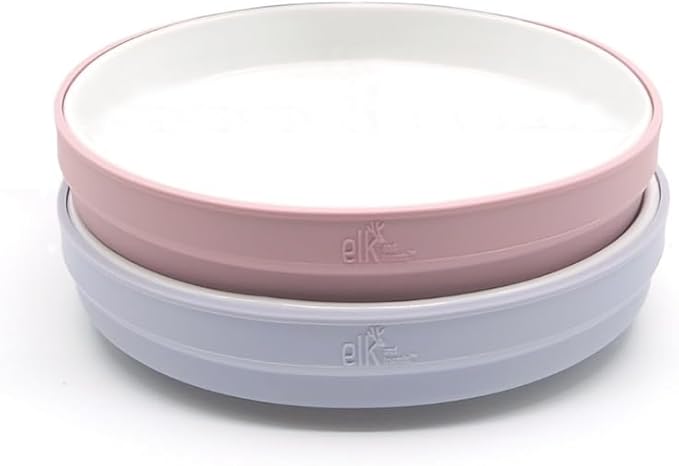 Elk and Friends Kids 7.8” Porcelain White Plates by ElkandFriends