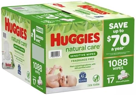 HUGGIES Natural Care Sensitive Baby Wipe Refill, Fragrance Free - Image 3