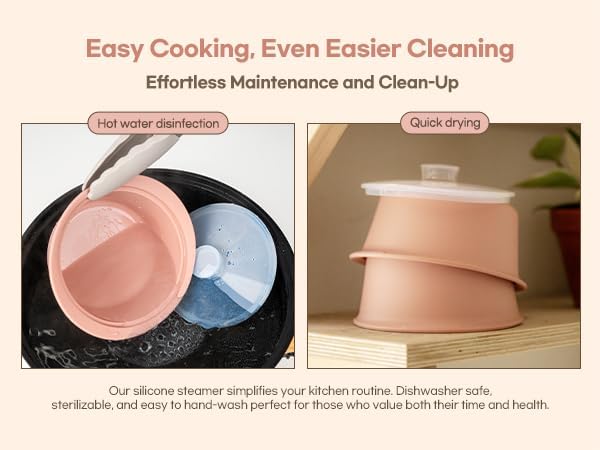Microwave Silicone Steamer for Baby Food, Made In Korea, Oven & Dishwasher Safe - Image 5