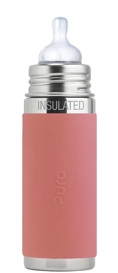 Pura Kiki 7oz Stainless Steel Insulated Infant Bottle – Includes Silicone by Pura
