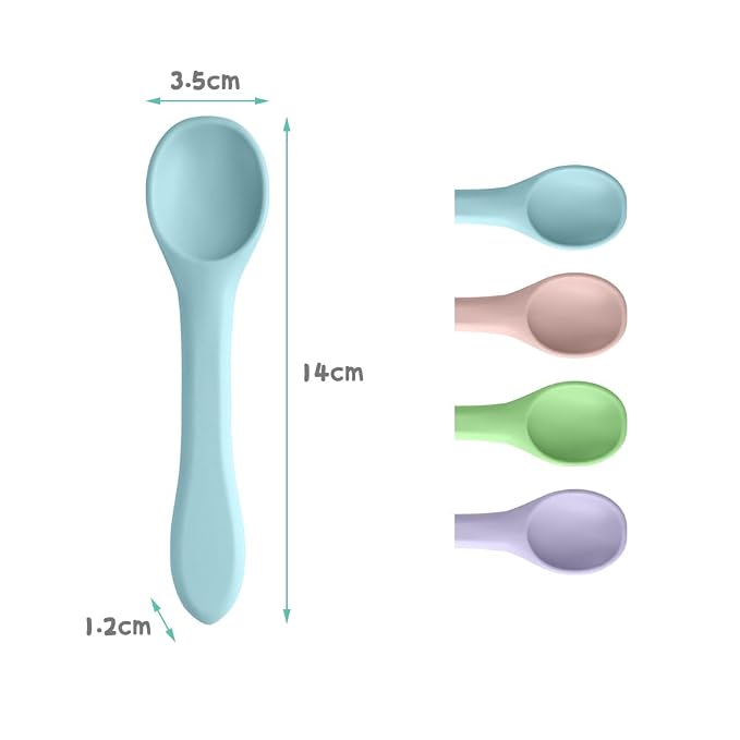 Vicloon Silicone Baby Feeding Spoons, Baby Led Weaning Feeding Supplies - Image 2