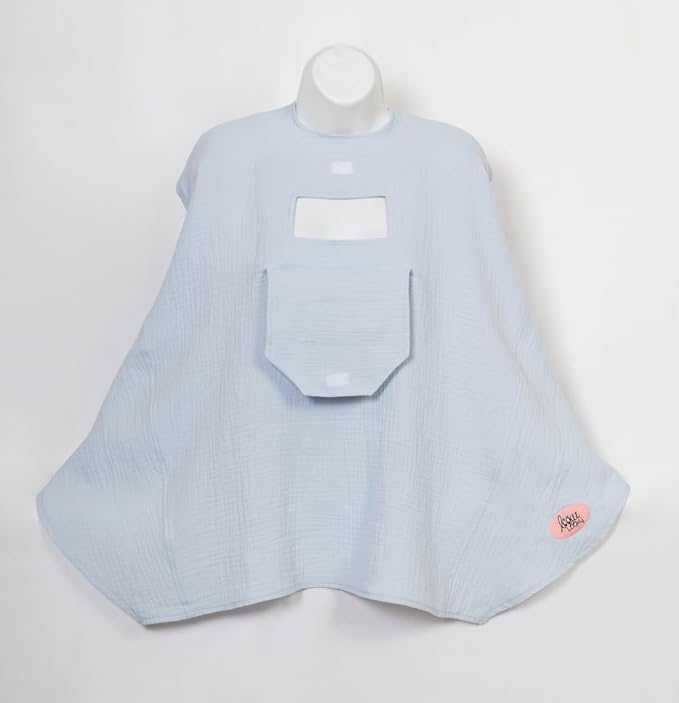 Muslin Nursing Cover for Baby Breastfeeding –with Peekaboo Window -100% - Image 4