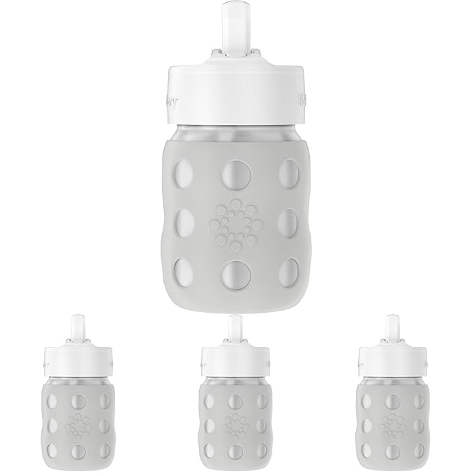 Lifefactory 8-Ounce Stainless-Steel Vacuum-Insulated Wide-Neck Baby Bottle by Lifefactory