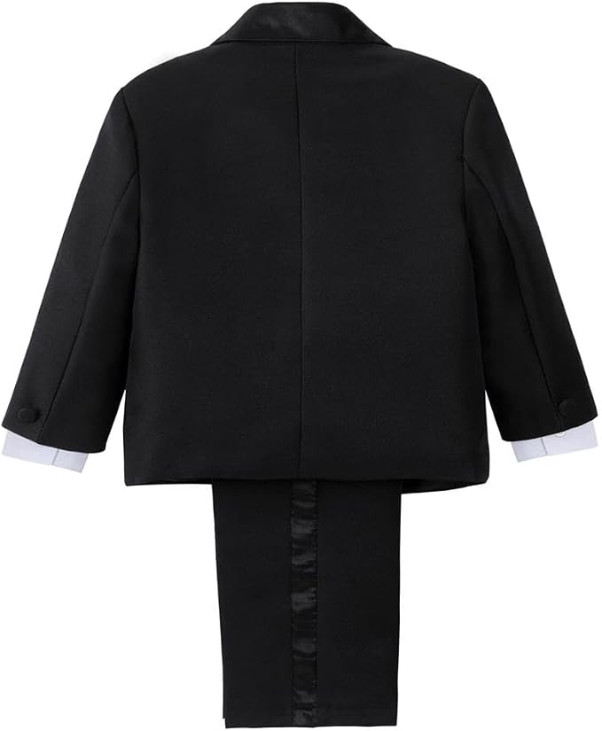 Dressy Daisy Baby Toddler Boy 5 Pcs Set Formal Tuxedo Suits No Tail Wedding - Image 2