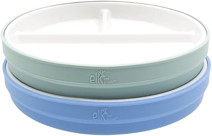 Elk and Friends Kids 7.8” Porcelain White Plates by ElkandFriends