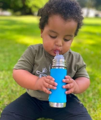 Pura Kiki 11oz/325ml Stainless Steel Straw Bottle w/Sleeve, 100% Plastic-Free - Image 9