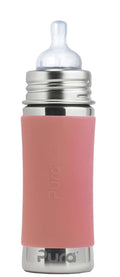 Pura Kiki 9oz/275ml Stainless Steel Infant Bottle w/Sleeve, Anti-Colic by Pura