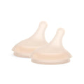 Suavinex Zero.Zero Adaptable Flow Asymmetrical Silicone Nipple, 2 Pack by Suavinex