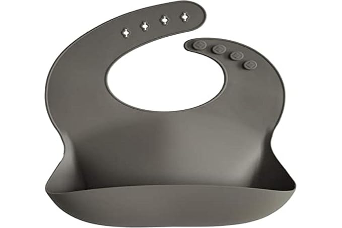 mushie Silicone Baby Bib | Adjustable Fit Waterproof Bibs - Image 4