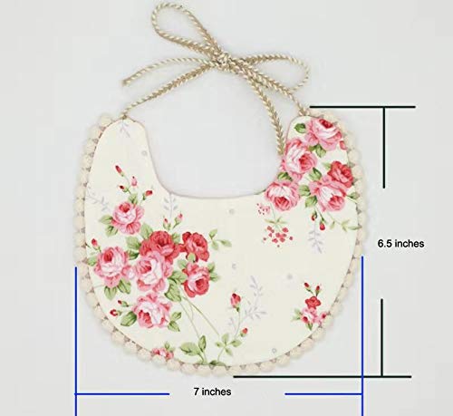 GZMM Baby Bib For Girls, Reversible Waterproof Handmade Natural Cotton Baby - Image 7