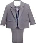 Dressy Daisy Baby Toddler Boy 5 Pcs Set Formal Tuxedo Suits No Tail Wedding by DressyDaisy