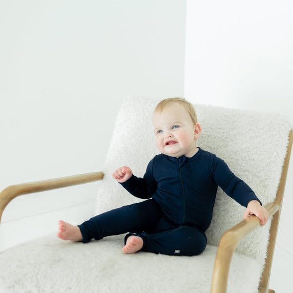 KYTE BABY Unisex Rayon Made From Bamboo Zippered Rompers 0-24 Months - Image 4