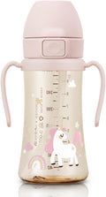 GROSMIMI Flip Top Spill Proof Sippy Cup, BPA Free, 10 oz, Stage 2 Straw by GROSMIMI